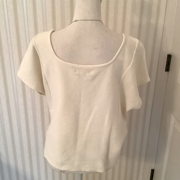 Madewell Ottoman Jaquard Square Neck Top Size L - Picture 7 of 12